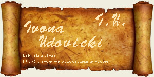 Ivona Udovički vizit kartica
